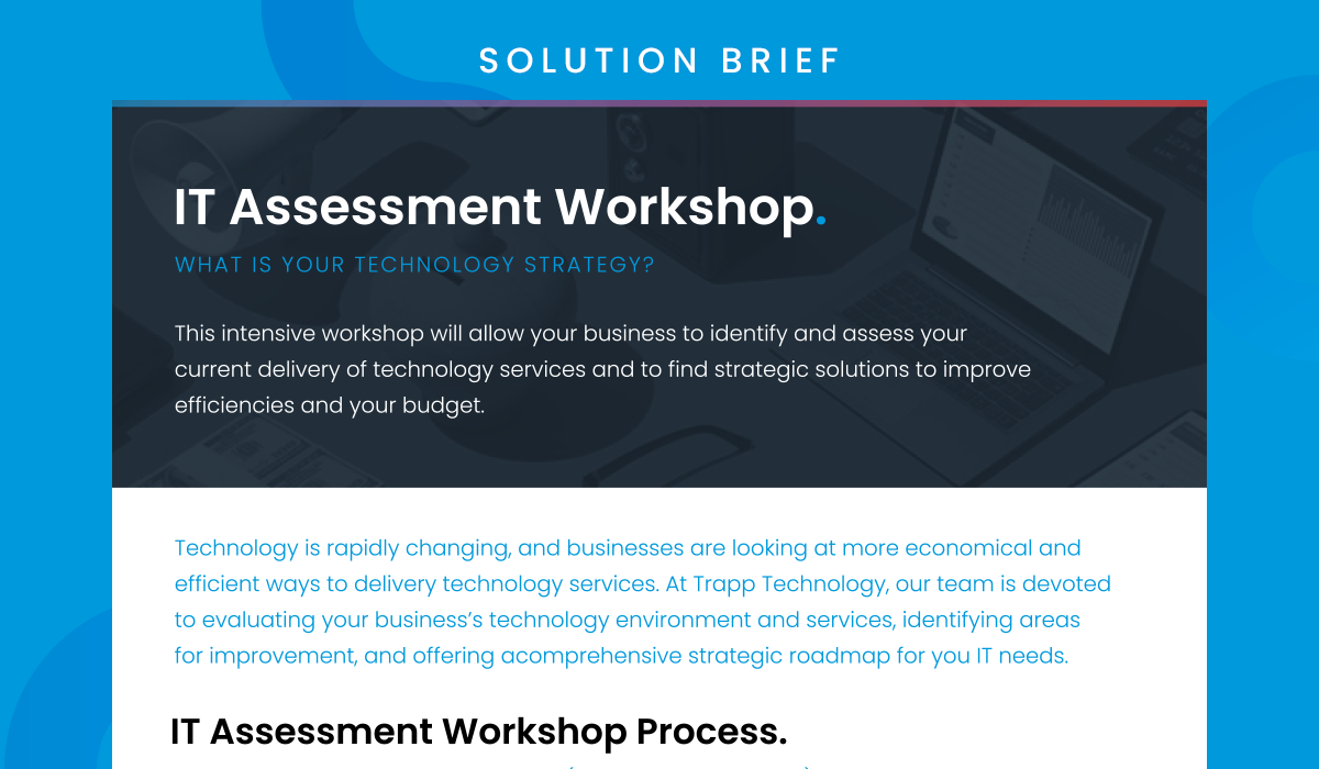 it assessment workshop